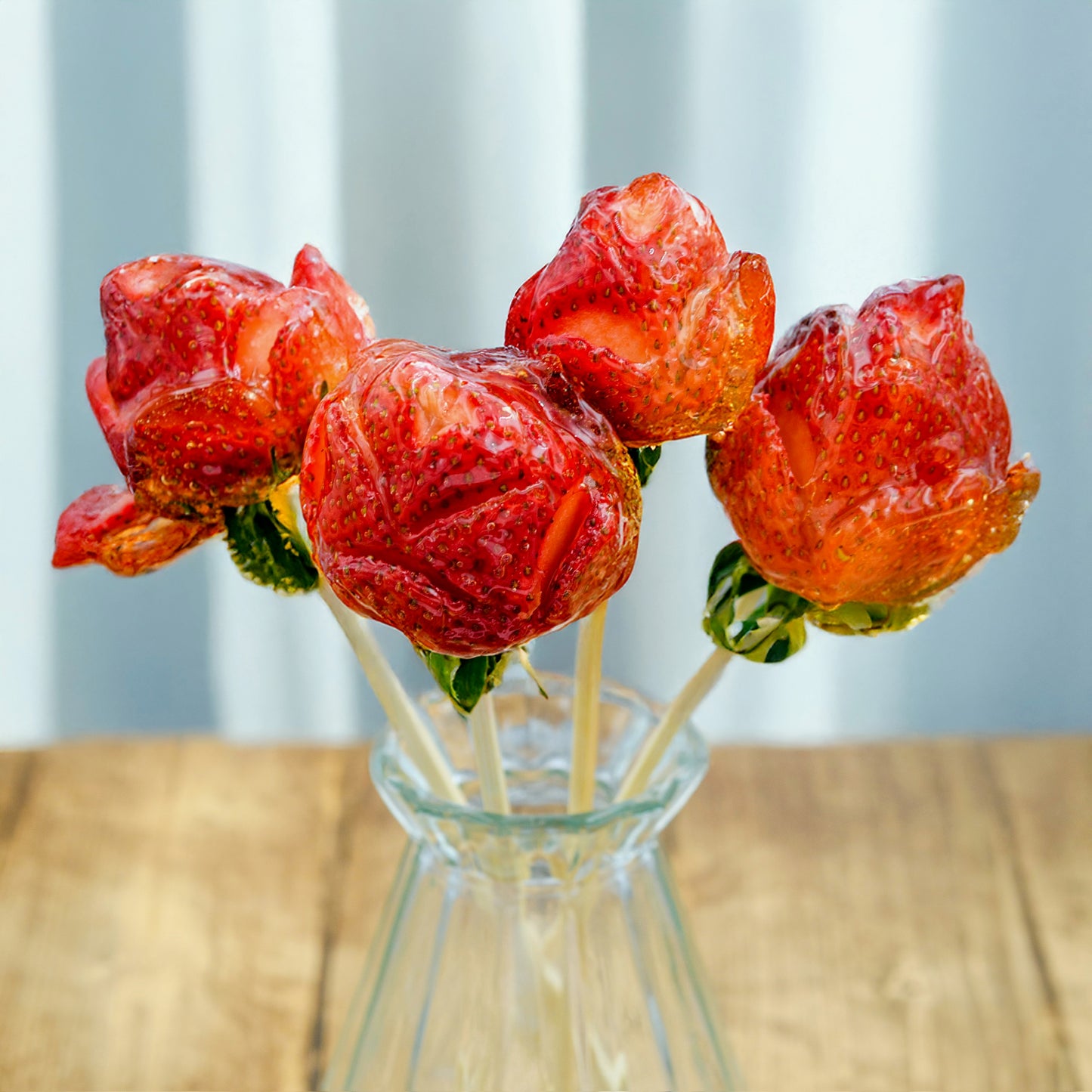 Rose Tanghulu Gift Box - 3 Candied Strawberry Roses