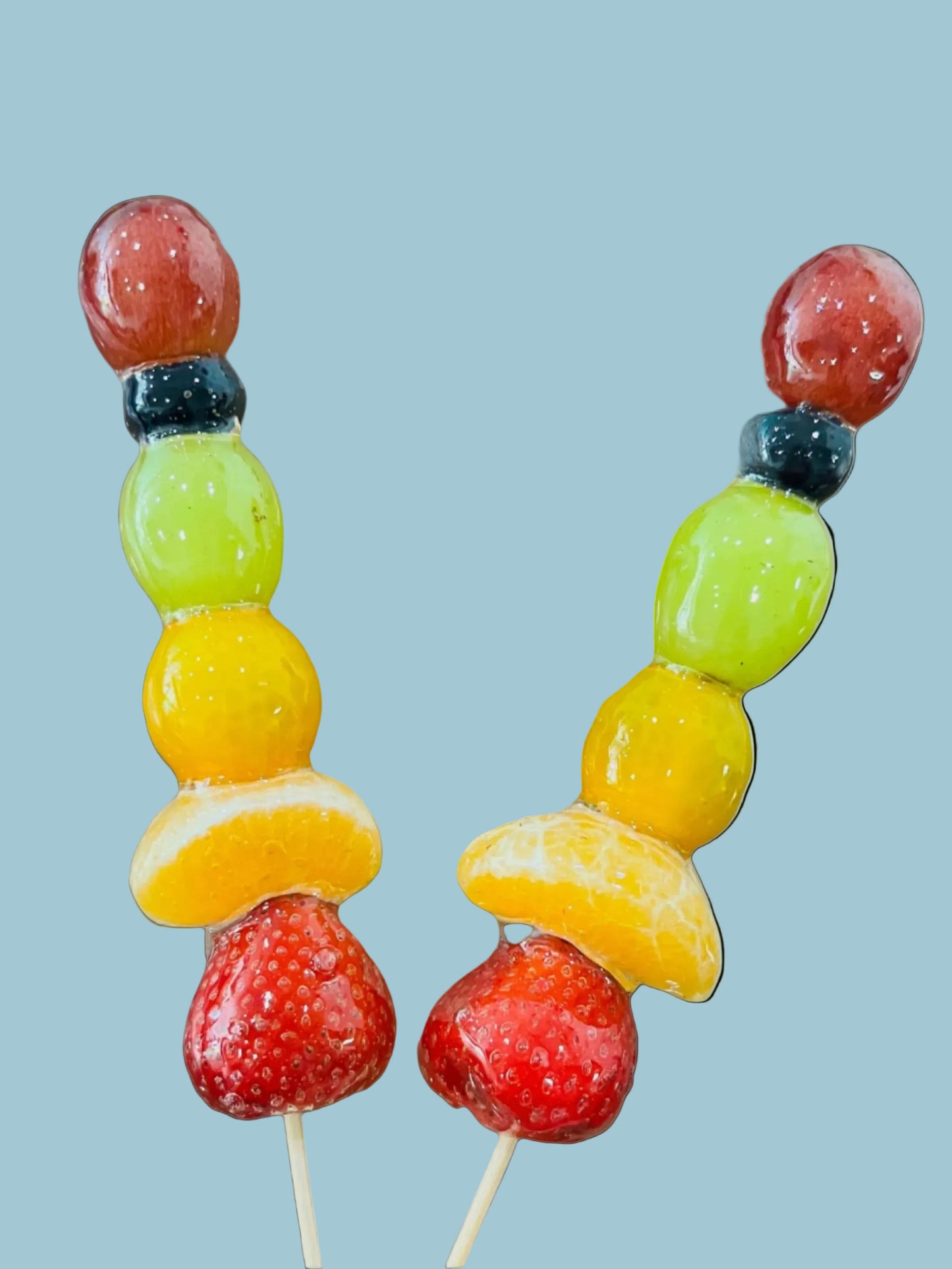 Rainbow Tanghulu by Olivia's Tanghulu — colorful mixed fruit tanghulu skewer celebrating Pride, Bay Area
