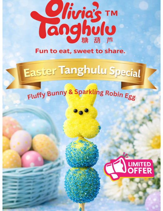 Easter Bunny Egg Tanghulu - Fresh Candied Fruit Skewers - Easter Special