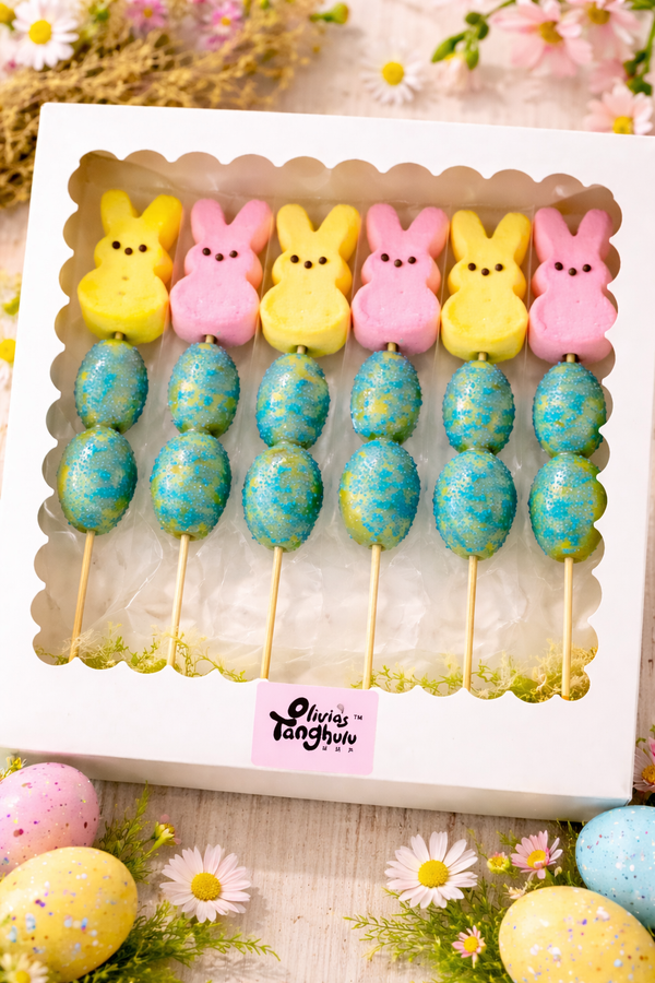 Easter Bunny Egg Tanghulu Box- 6 Easter Bunny Egg Tanghulu per box - Easter Special