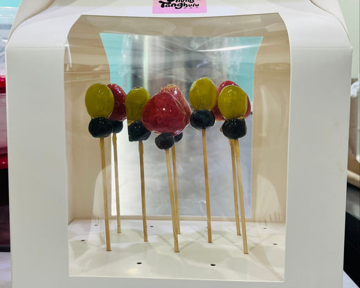 Tanghulu Gift Box - 8 Bite-Sized Candied Fruit Skewers