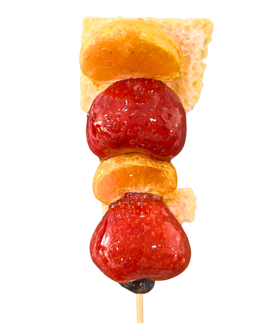 Strawberry Orange Milk Skin Tanghulu (草莓橘子奶皮子糖葫芦）- Limited supply